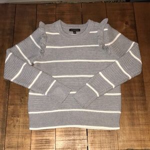 Ruffle Striped Sweater Banana Republic Sz M